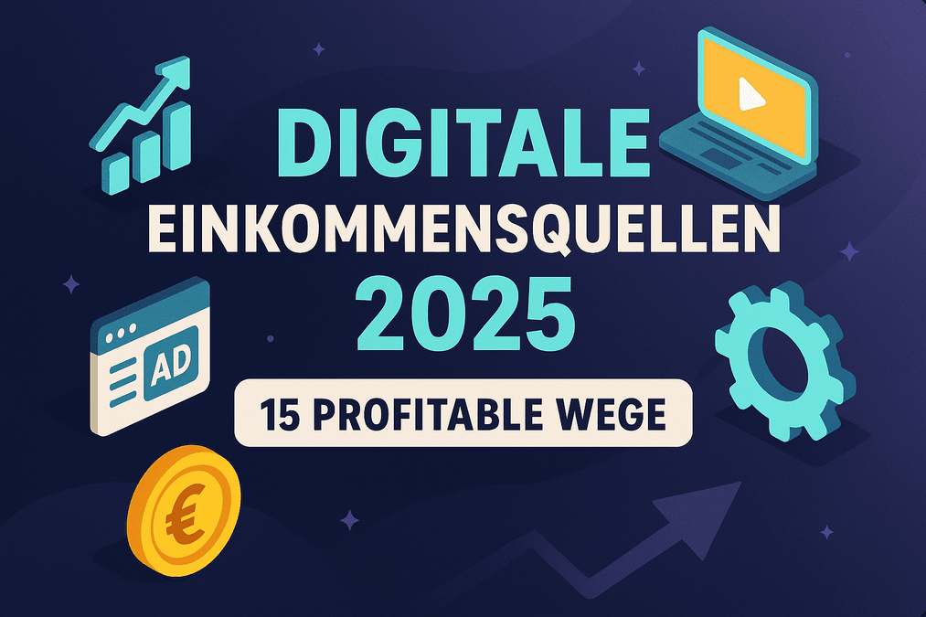 Digitale Einkommensquellen 2025: Die 16 profitabelsten Wege für passives Einkommen online