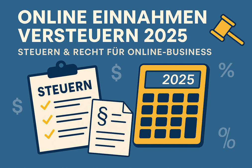 Online Einnahmen versteuern 2025: Steuern & Recht für Online-Business