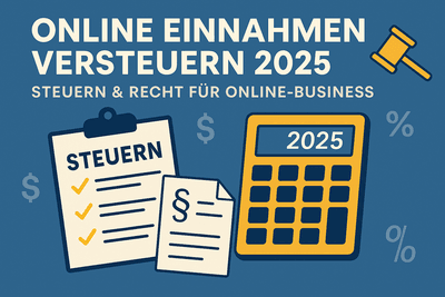 Online Einnahmen versteuern 2025: Steuern & Recht für Online-Business