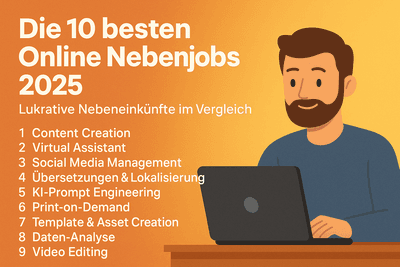 Die 10 besten Online Nebenjobs 2025: Lukrative Nebeneinkünfte im Vergleich